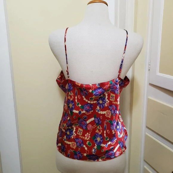 Vintage Victoria's Secret Chemise Red Sprinkled w/ Gems Size Medium - Picture 3 of 3